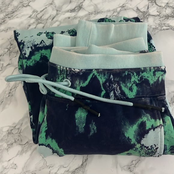 Joy Lab Green Purple Blue Marbled Galaxy Tie Dye sweatpants M - Picture 5 of 5